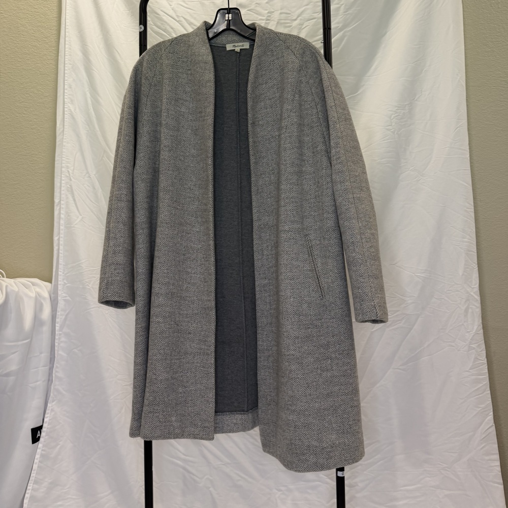 Madewell Long Grey Coat, Medium